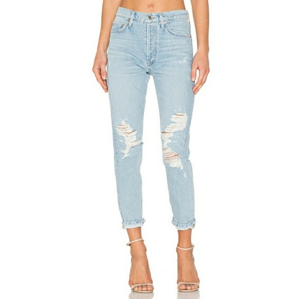NWOT AGolde Jaime high-rise distressed jeans